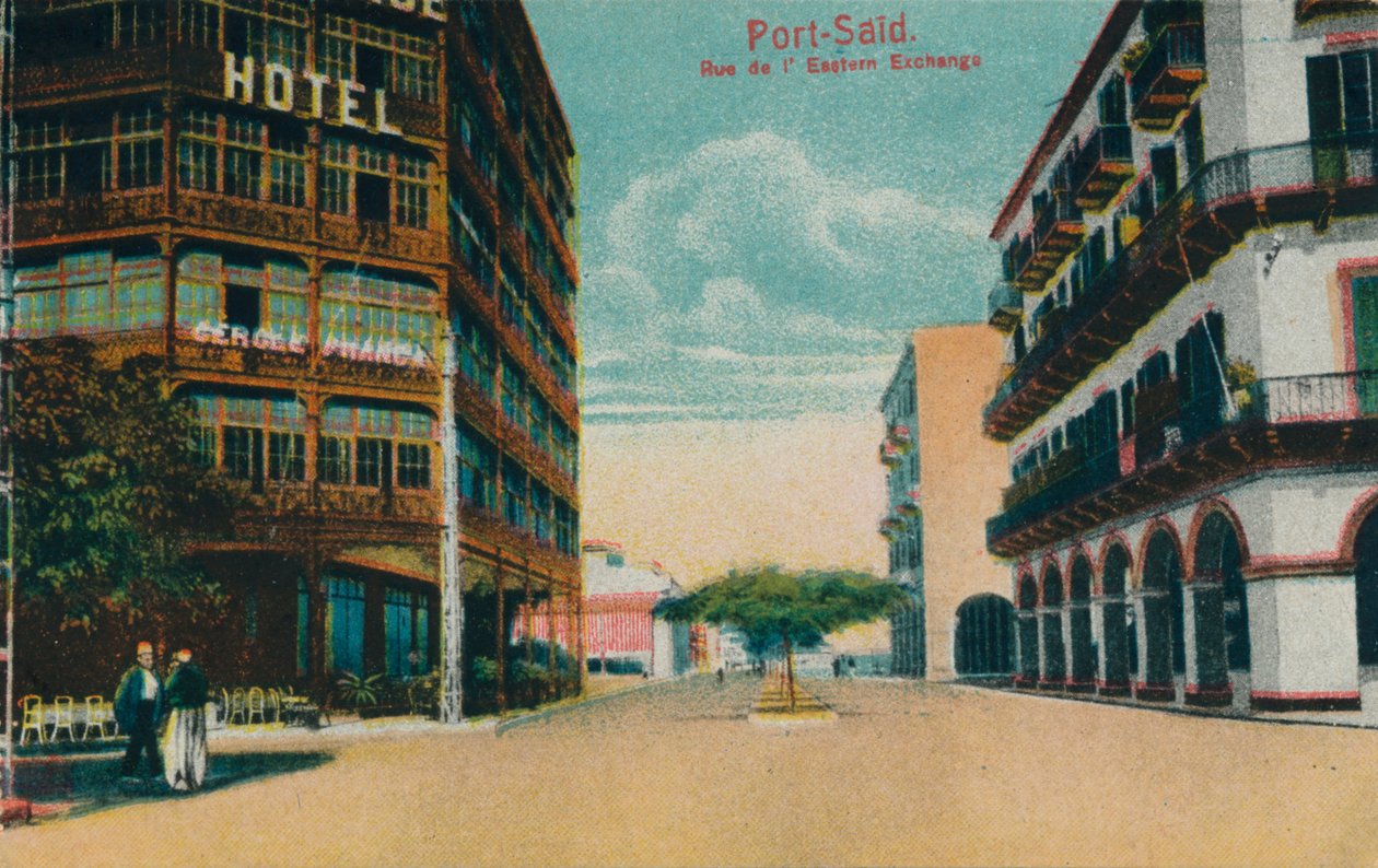 Port-Said. Rua de lEastern Exchange, c1900 de Unbekannt