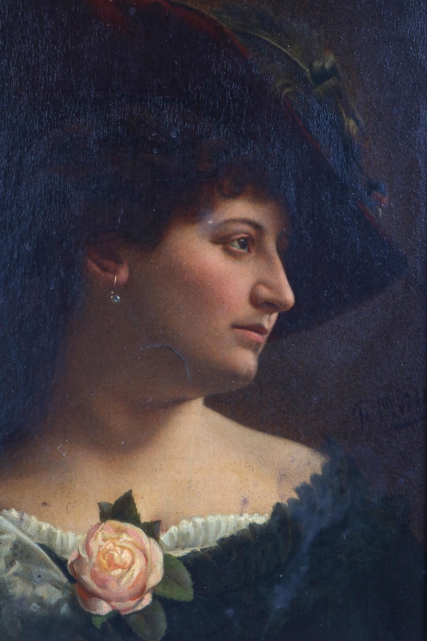 Portait de uma senhora com um chapéu de Unbekannt