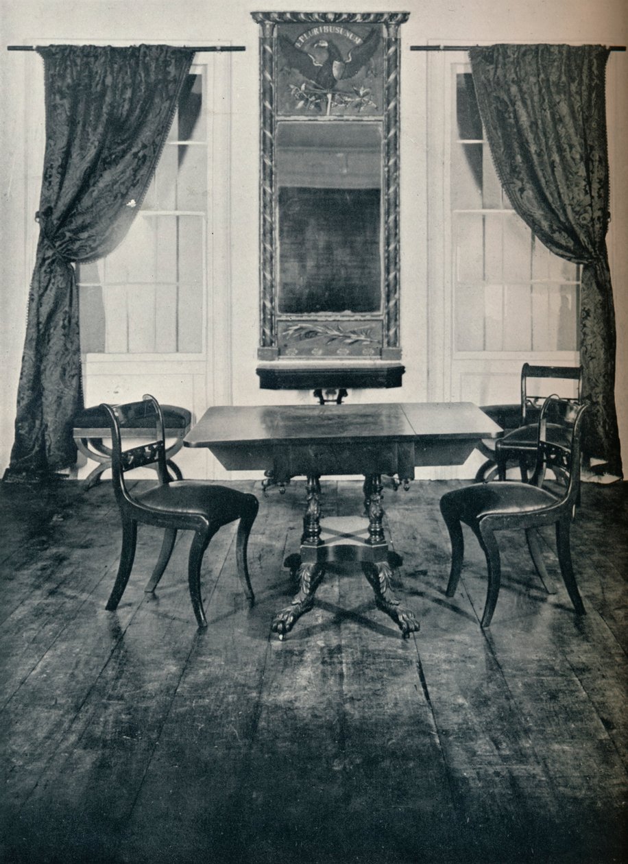 Parte da sala de desenho da casa em Irvington, Nova York, construída por volta de 1820, 1930 de Unbekannt