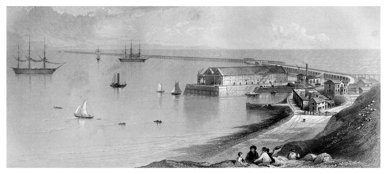 Porto de Portland e quebra-mar, 1866 de Unbekannt