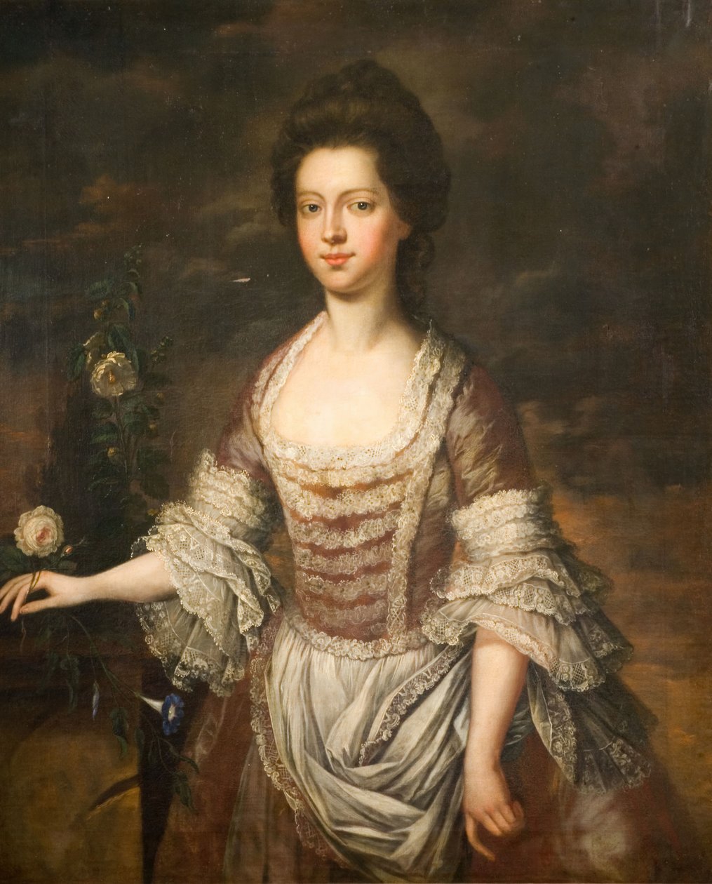 Retrato de uma mulher, possivelmente Anne Clobery, 1740-1760. de Unbekannt