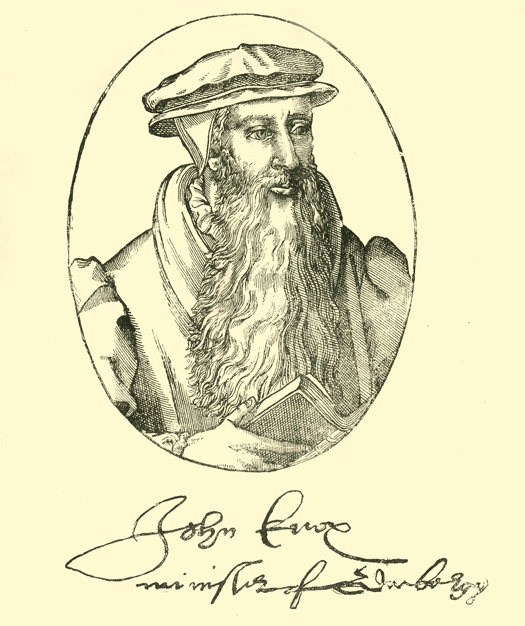 Retrato e autógrafo de John Knox, c1550-1560, 1890. de Unbekannt