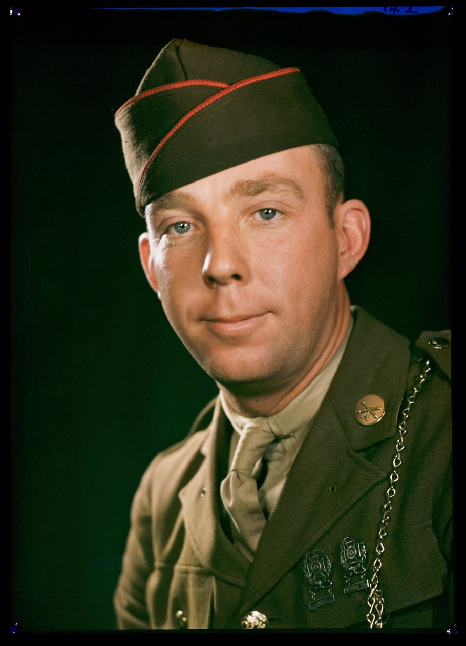 Retrato do Sargento Everitt, do Exército dos Estados Unidos, por volta de 1944 de Unbekannt