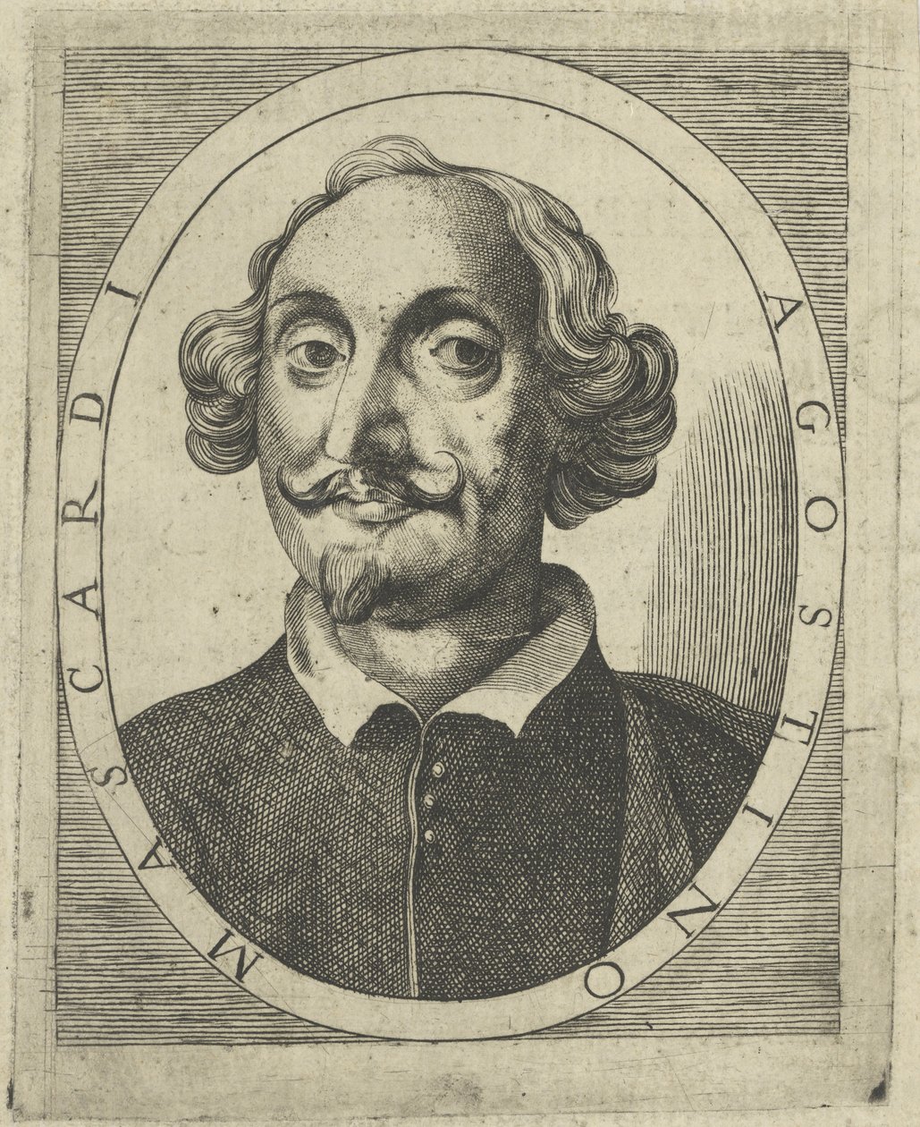 Portrait of Agostino Mascardi 1590-1640, um 1640-1650.  de Unbekannt