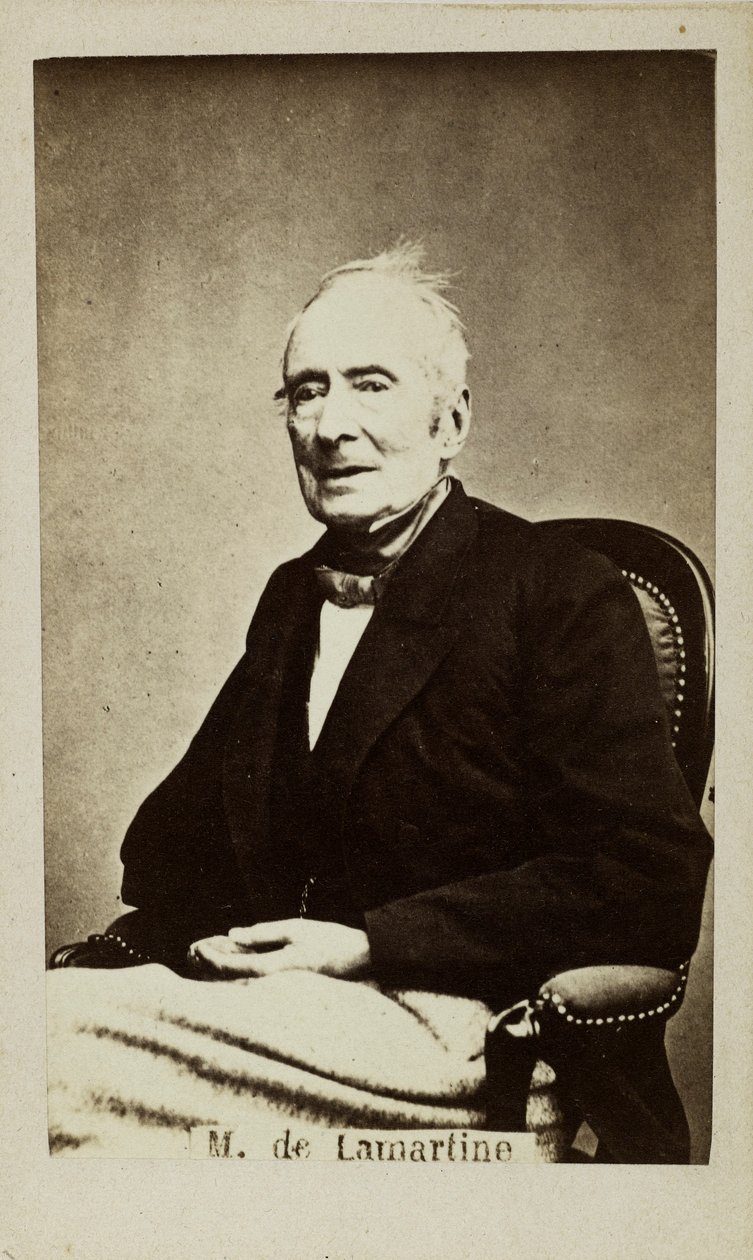 Retrato de Alphonse de Lamartine 1790-1869, 1860s. de Unbekannt