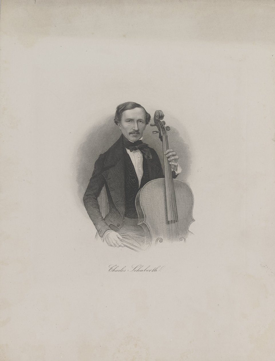 Retrato de Carl Eduard Schuberth 1811-1863, c. 1850 de Unbekannt