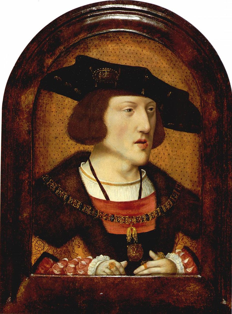 Retrato de Carlos V da Espanha 1500-1558, c. 1520 de Unbekannt