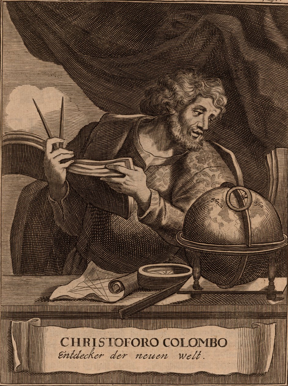 Retrato de Cristóvão Colombo, 1681. de Unbekannt