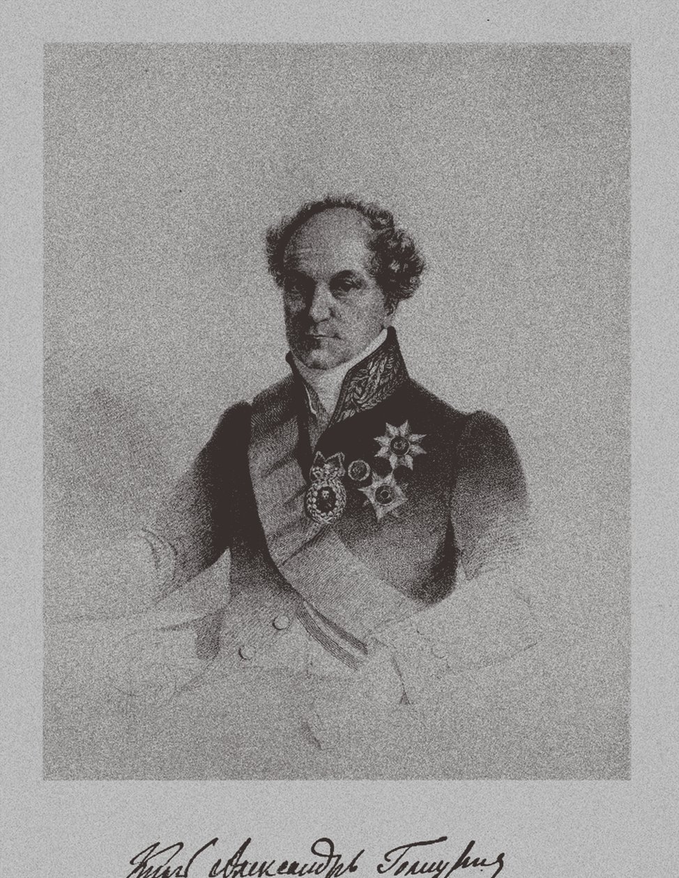 Retrato do conde Alexander Nikolayevich Golitsyn 1773-1844, c. 1840 de Unbekannt