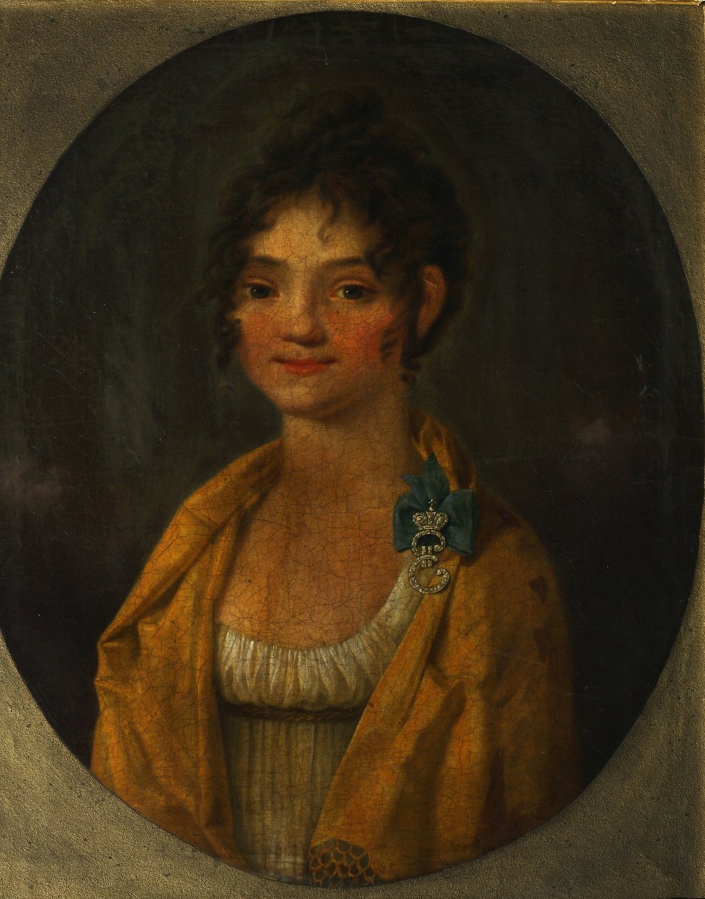 Retrato da condessa Anna Alexeyevna Orlova de Chesma 1785-1848, c. 1805-1810 de Unbekannt
