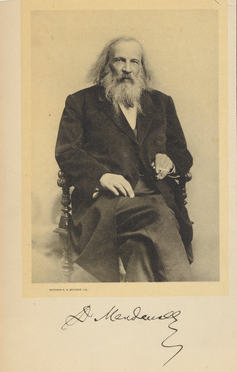 Retrato de Dmitri Mendeleev, c. 1900. de Unbekannt
