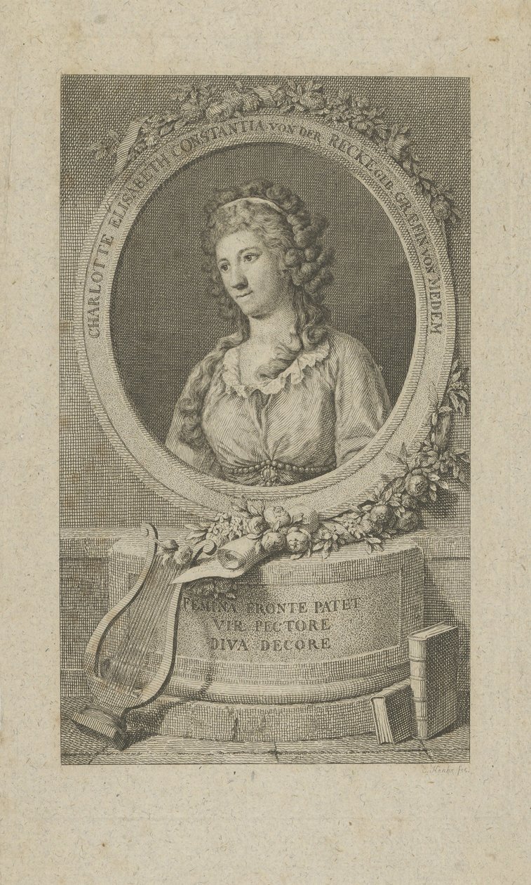 Retrato de Elisa von der Recke 1754-1833, 1792. de Unbekannt