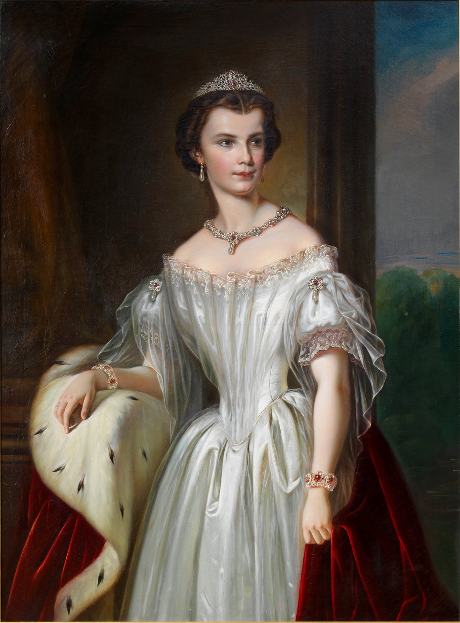 Retrato de Elisabeth da Baviera, 1854. de Unbekannt