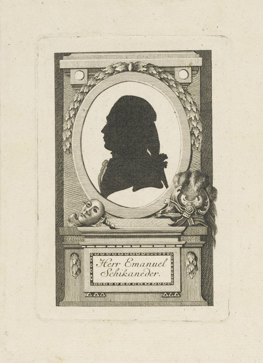 Retrato de Emanuel Schikaneder 1751-1812, c. 1790 de Unbekannt