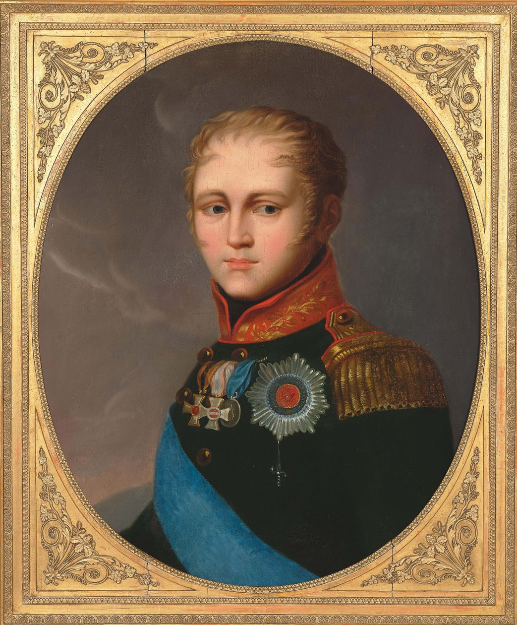 Retrato do Imperador Alexandre I 1777-1825, c. 1810. de Unbekannt