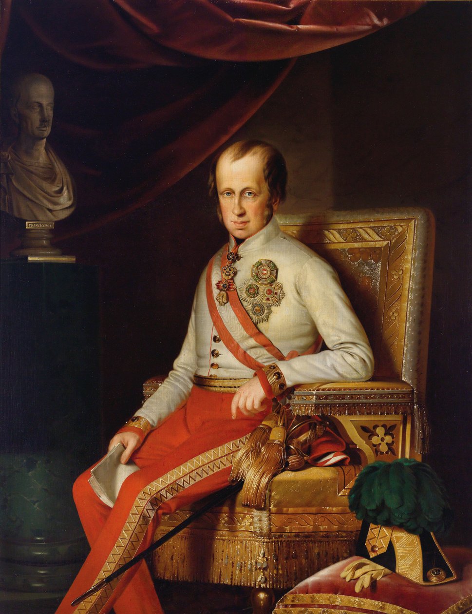Retrato do imperador Fernando I da Áustria 1793-1875, c. 1840 de Unbekannt