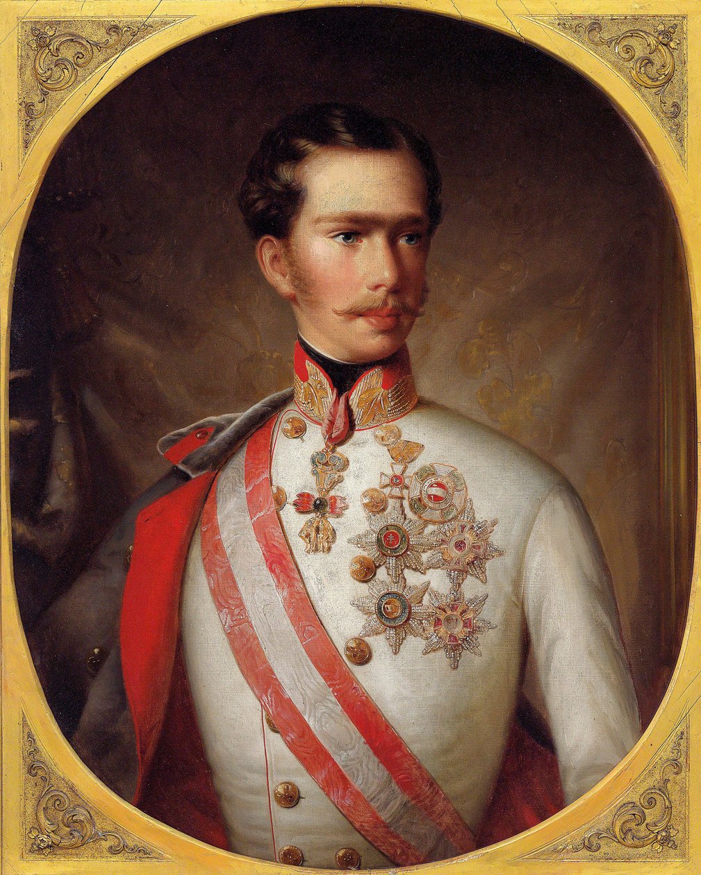 Retrato do imperador Franz Joseph I da Áustria, ca 1854. de Unbekannt