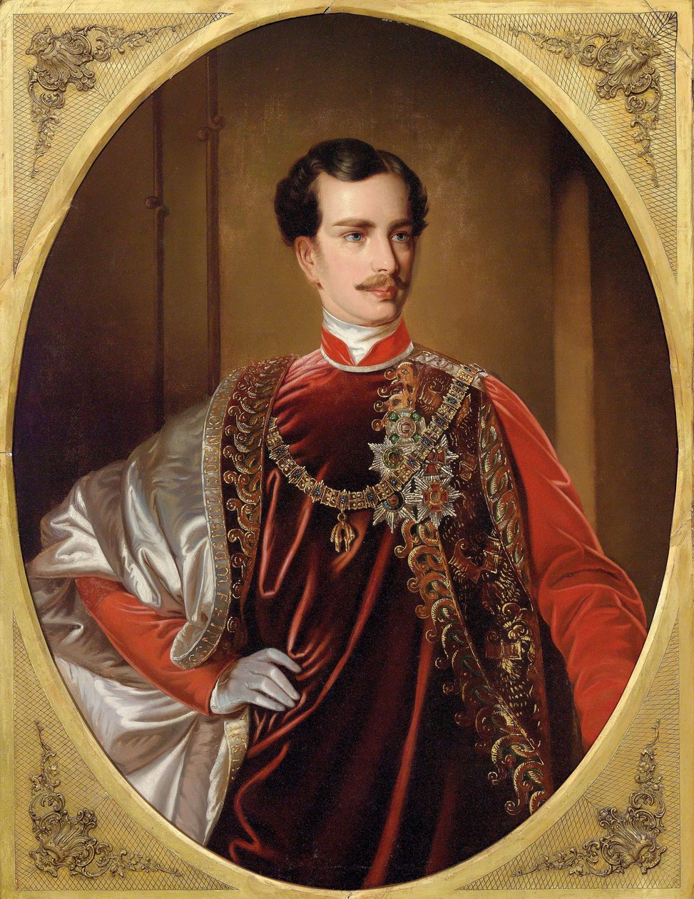 Retrato do imperador Franz Joseph I da Áustria, ca 1855. de Unbekannt