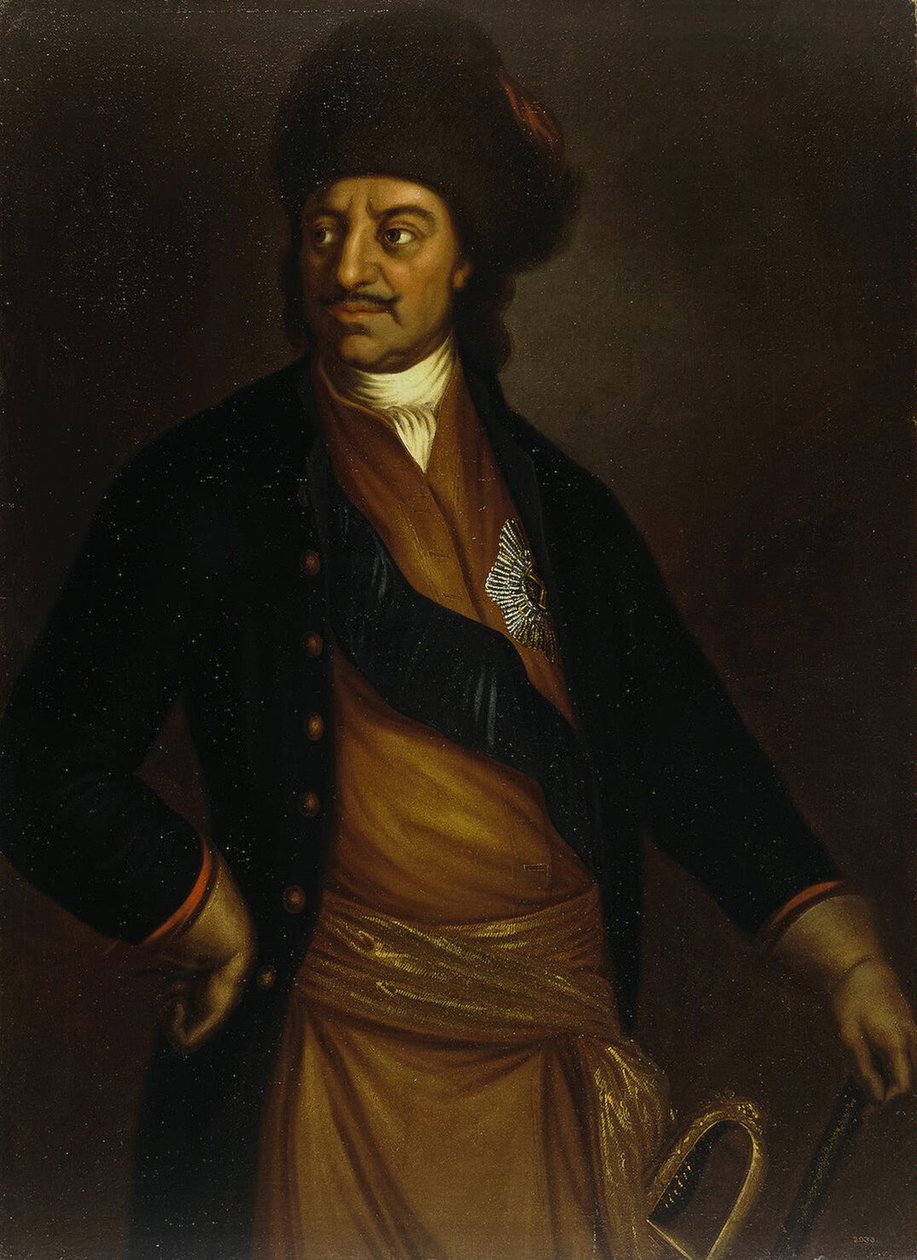 Retrato do imperador Pedro I, o Grande 1672-1725, início do século XVIII. de Unbekannt