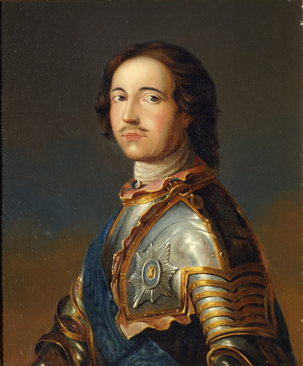 Retrato do imperador Pedro I, o grande 1672-1725 em Knight Armor de Unbekannt