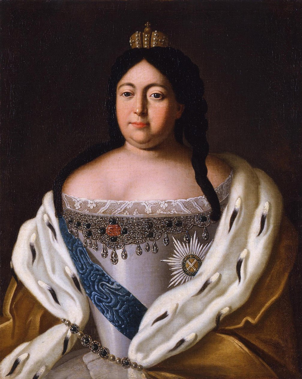 Retrato da imperatriz Anna Ioannovna 1693-1740, século XVIII de Unbekannt