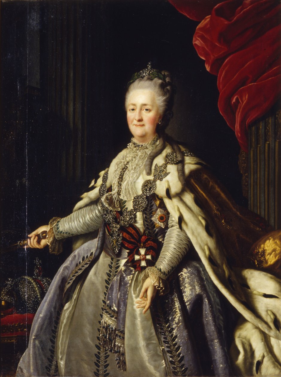 Retrato da imperatriz Catarina II 1729-1796 de Unbekannt