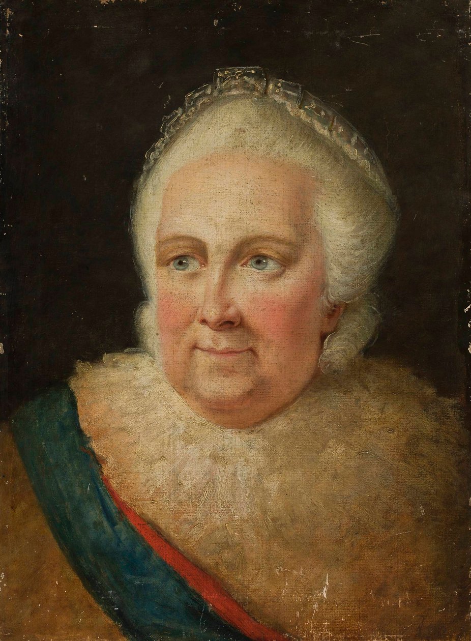 Retrato da Imperatriz Catarina II 1729-1796, final da década de 1790. de Unbekannt