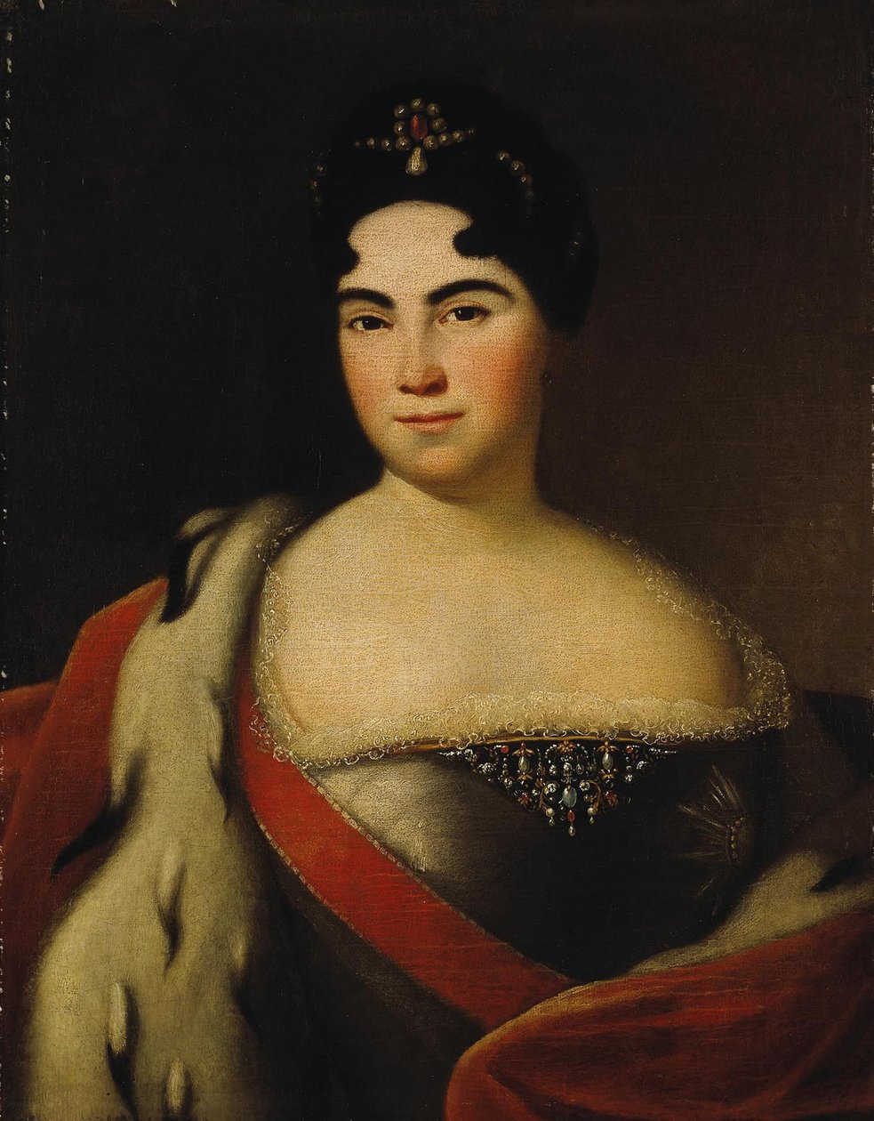 Retrato da imperatriz Catarina I. 1684-1727, primeiro terço do século XVIII de Unbekannt