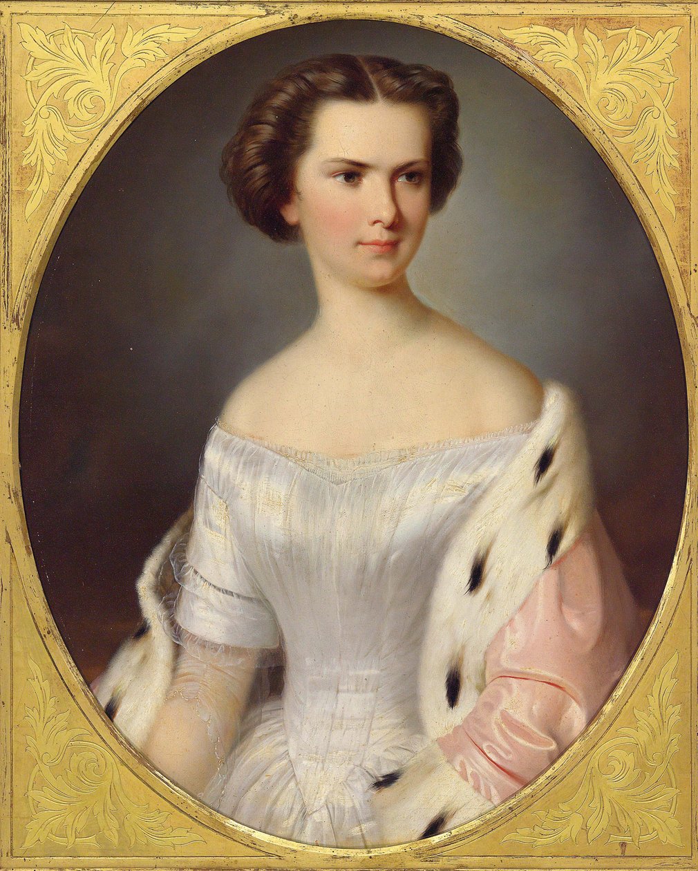 Retrato da imperatriz Elisabeth da Áustria, ca 1855. de Unbekannt