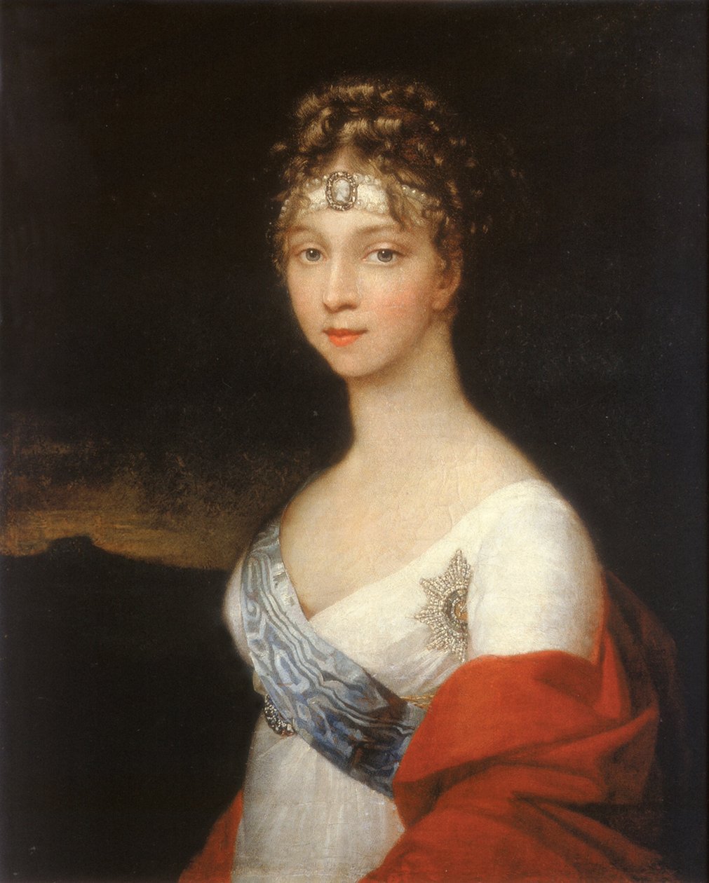 Retrato da imperatriz Elizabeth Alexeievna, princesa Louise de Baden 1779-1826, depois de 1806 de Unbekannt
