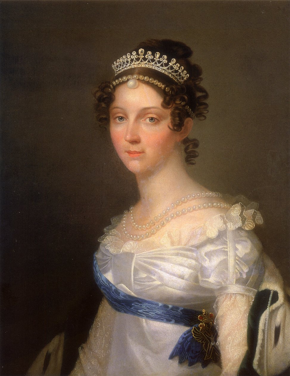 Retrato da imperatriz Elizabeth Alexeievna, princesa Louise de Baden 1779-1826, depois de 1806 de Unbekannt