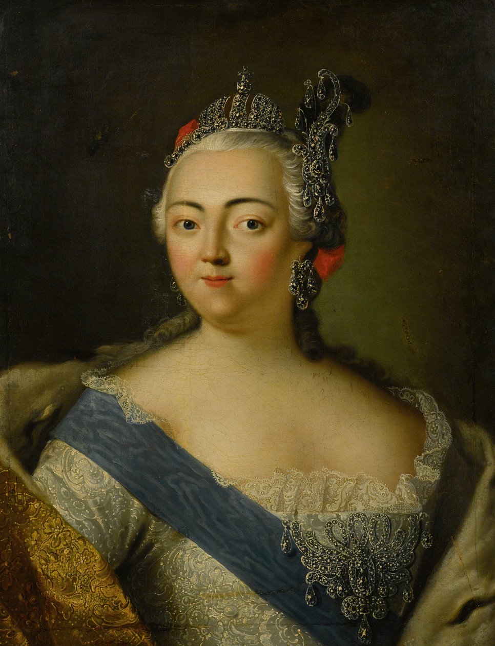Retrato da imperatriz Elizabeth da Rússia 1709-1762. de Unbekannt