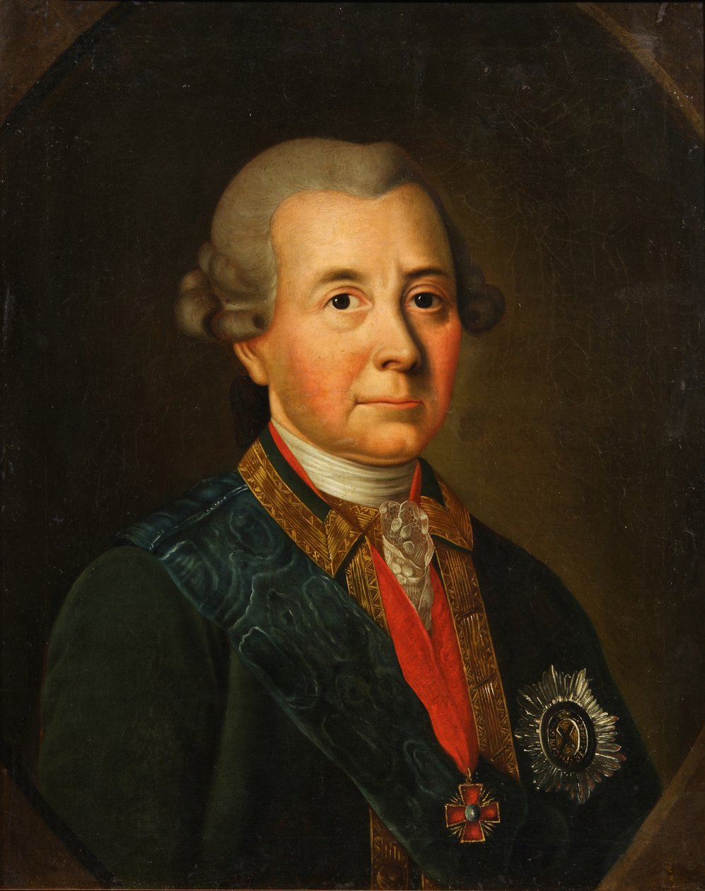 Retrato de Fyodor Ivanovich Wadkowski 1712-1783 de Unbekannt