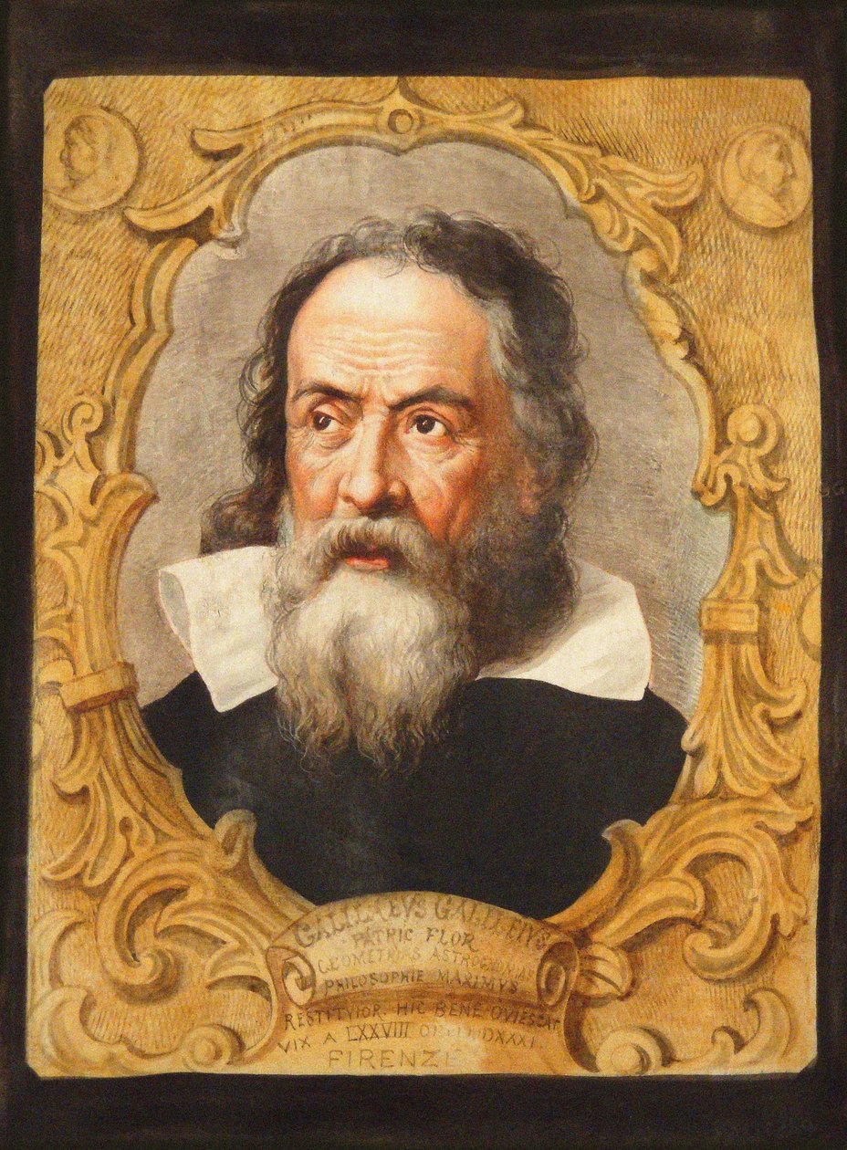 Retrato de Galileu Galilei. de Unbekannt