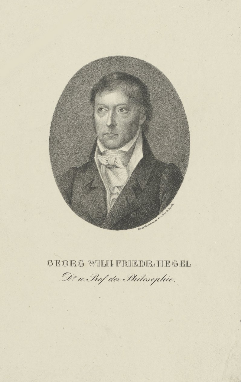 Retrato de Georg Wilhelm Friedrich Hegel 1770-1831. de Unbekannt