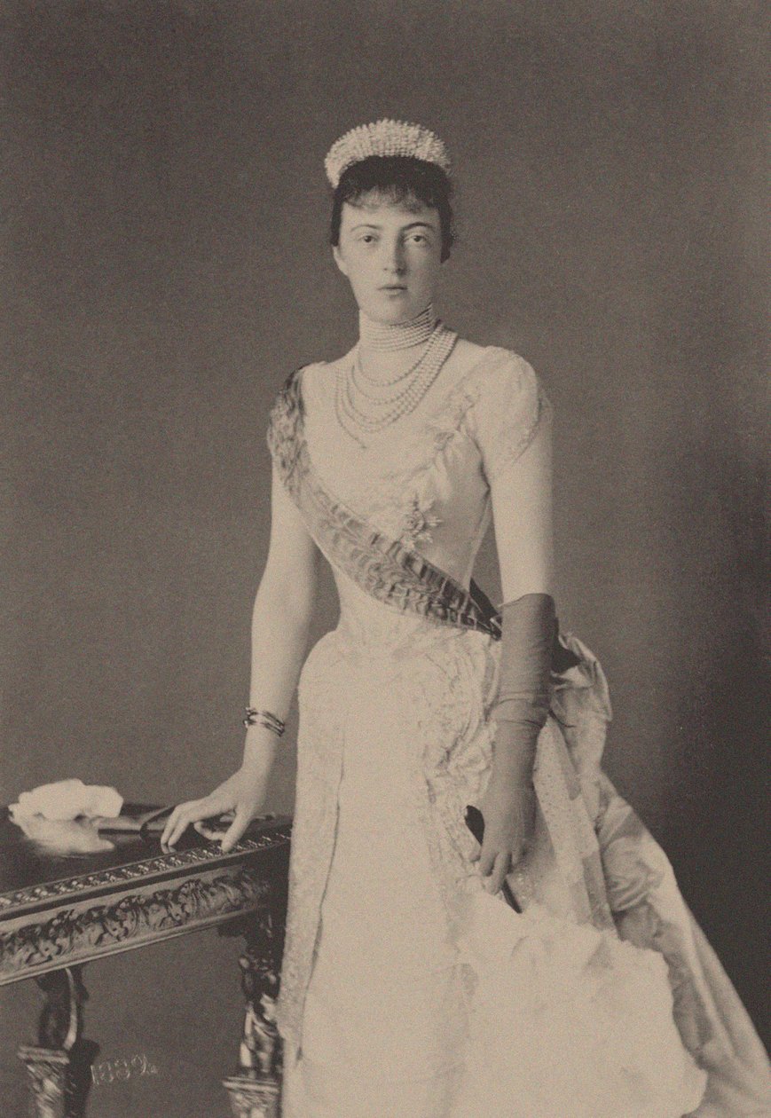 Retrato da grã-duquesa Anastasia Mikhailovna da Rússia 1860-1922, 1889. de Unbekannt