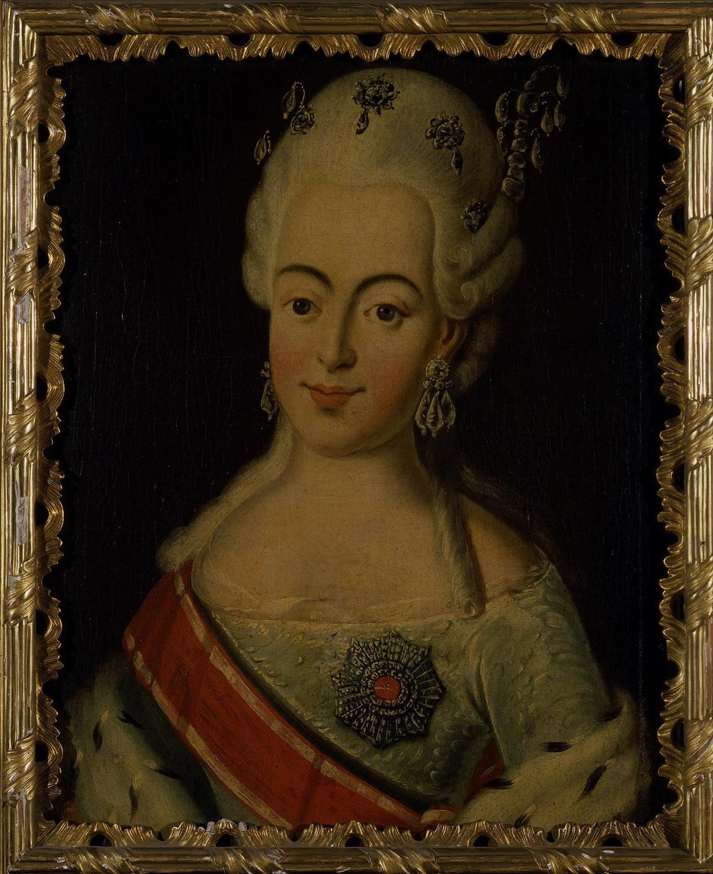 Retrato da Grã-Duquesa Natalia Alexeyevna da Rússia 1755-1776, Princesa Wilhelmina Louisa de He de Unbekannt