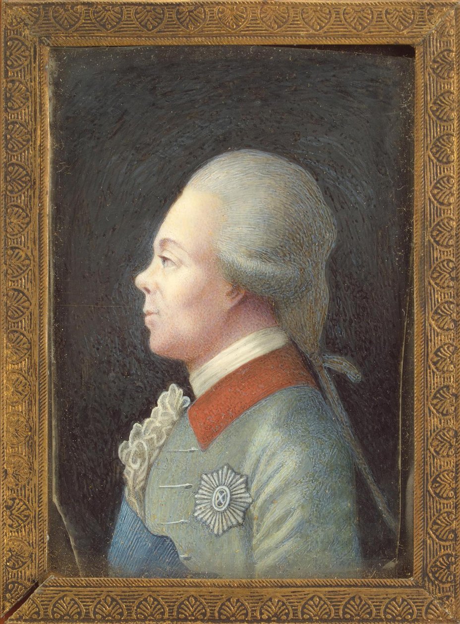 Retrato do Grão-Duque Pavel Petrovich 1754-1801, década de 1780 de Unbekannt