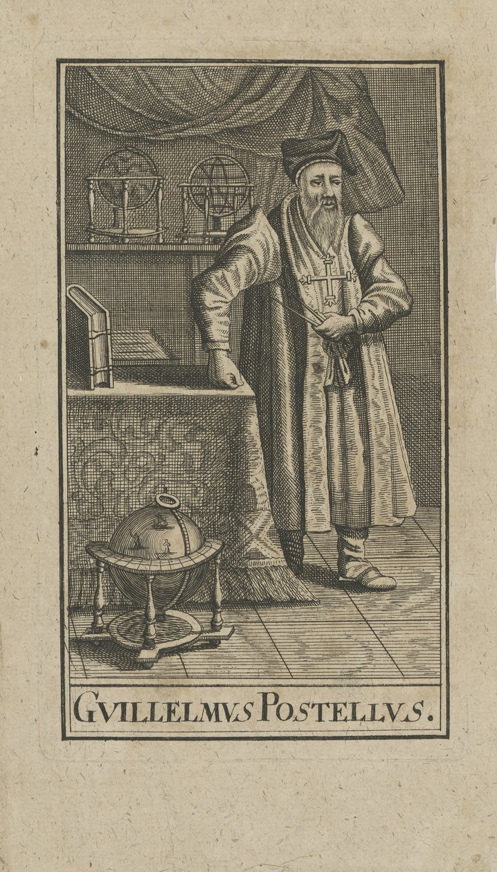 Retrato de Guillaume Postel 1510-1581, antes de 1740. de Unbekannt