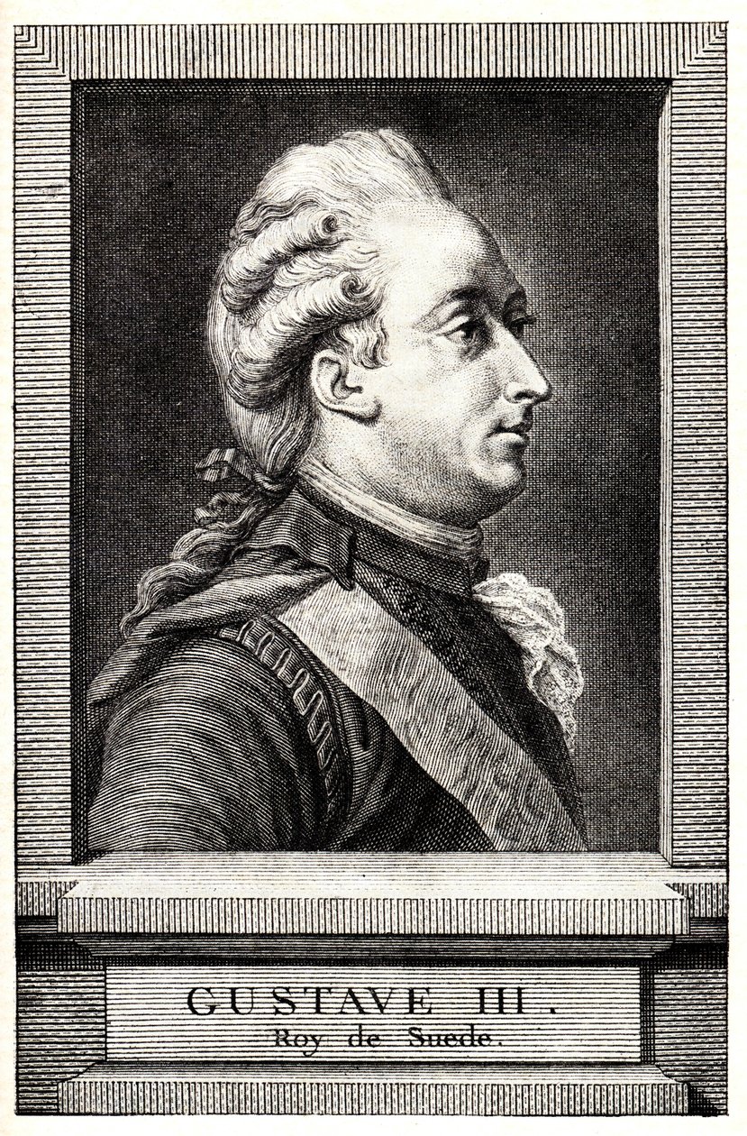 Retrato de Gustav III da Suécia, início do século XIX. de Unbekannt