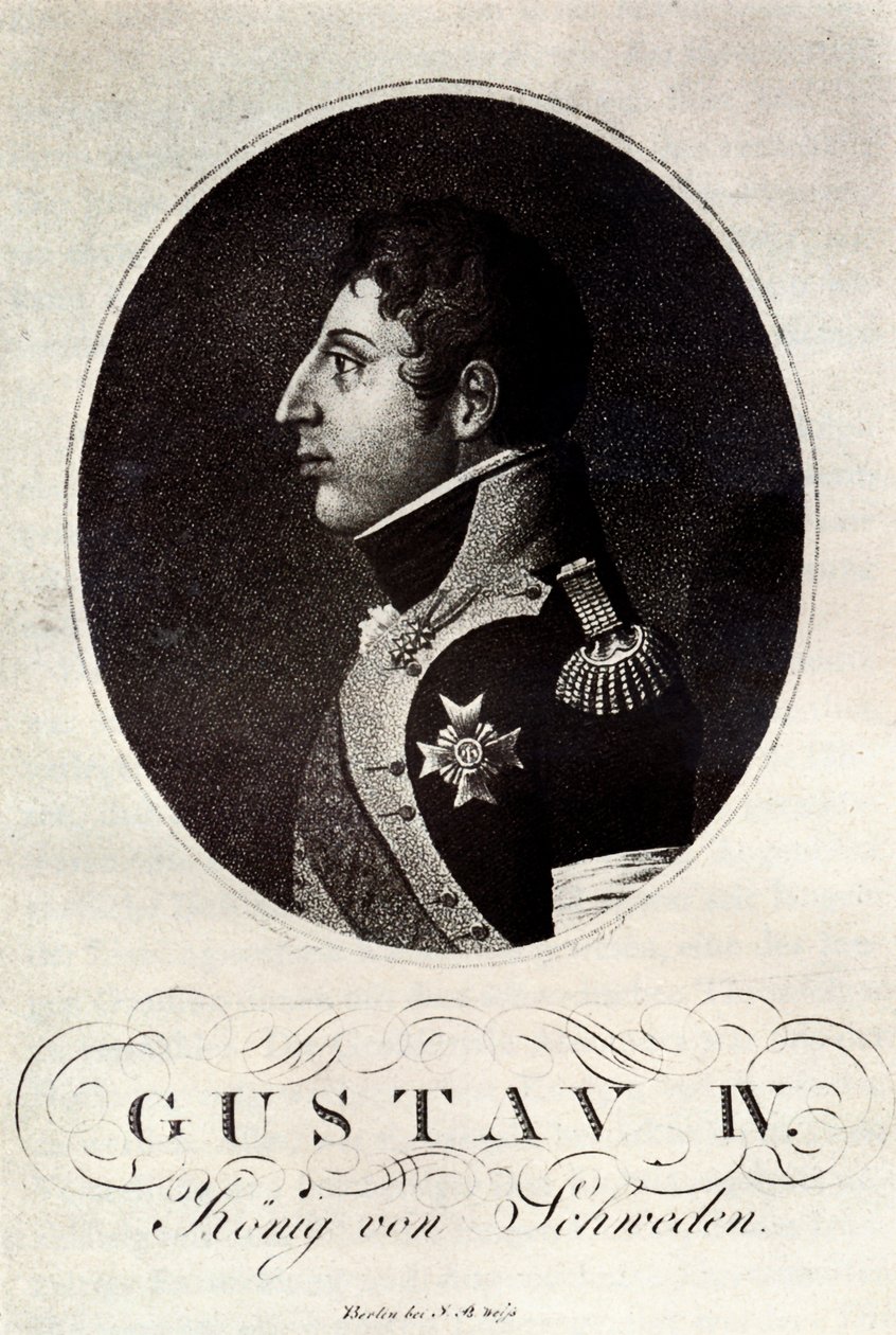 Retrato de Gustav IV Adolf da Suécia, início do século XIX. de Unbekannt