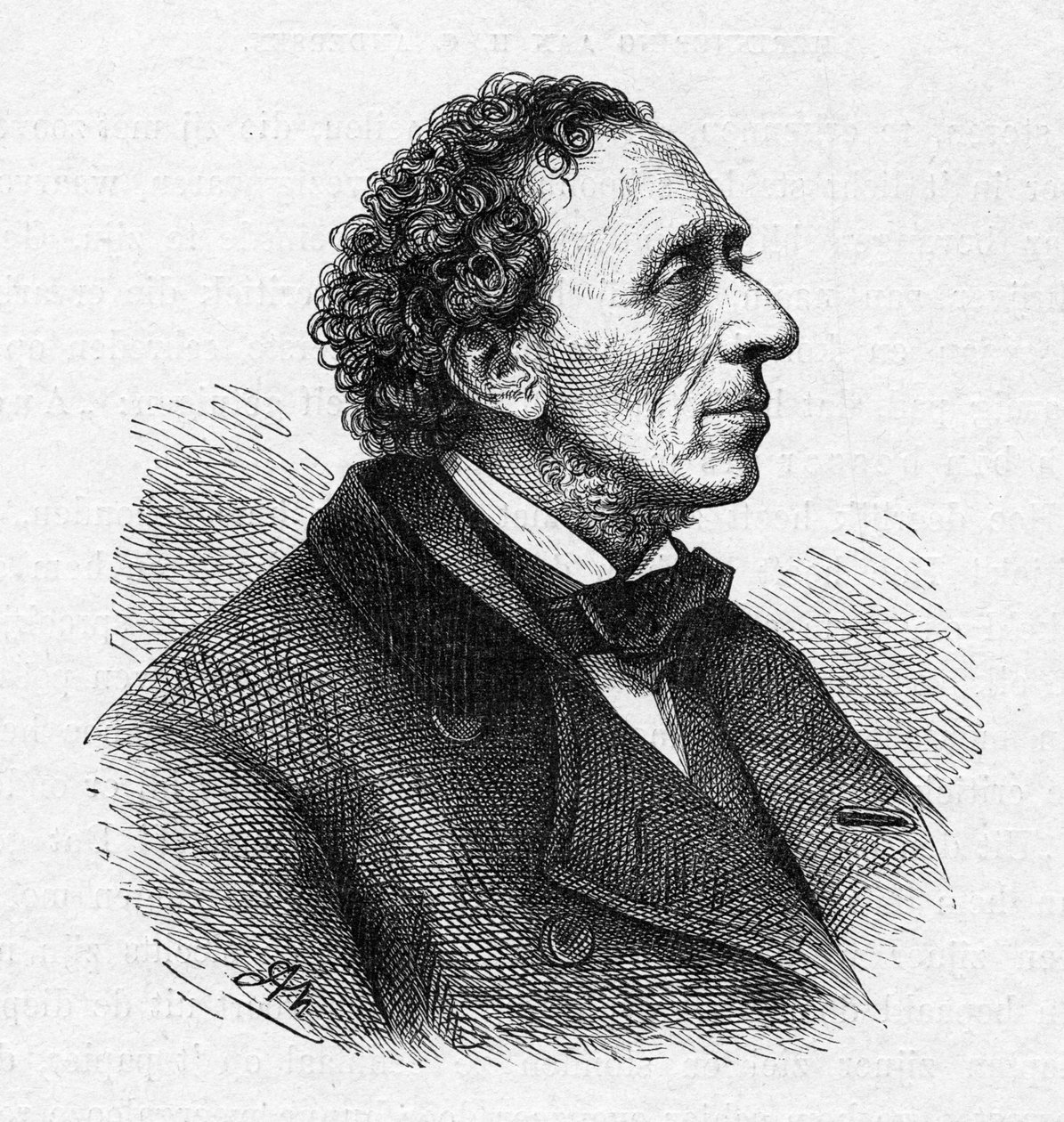 Retrato de Hans Christian Andersen 1805-1875, C. 1850. de Unbekannt