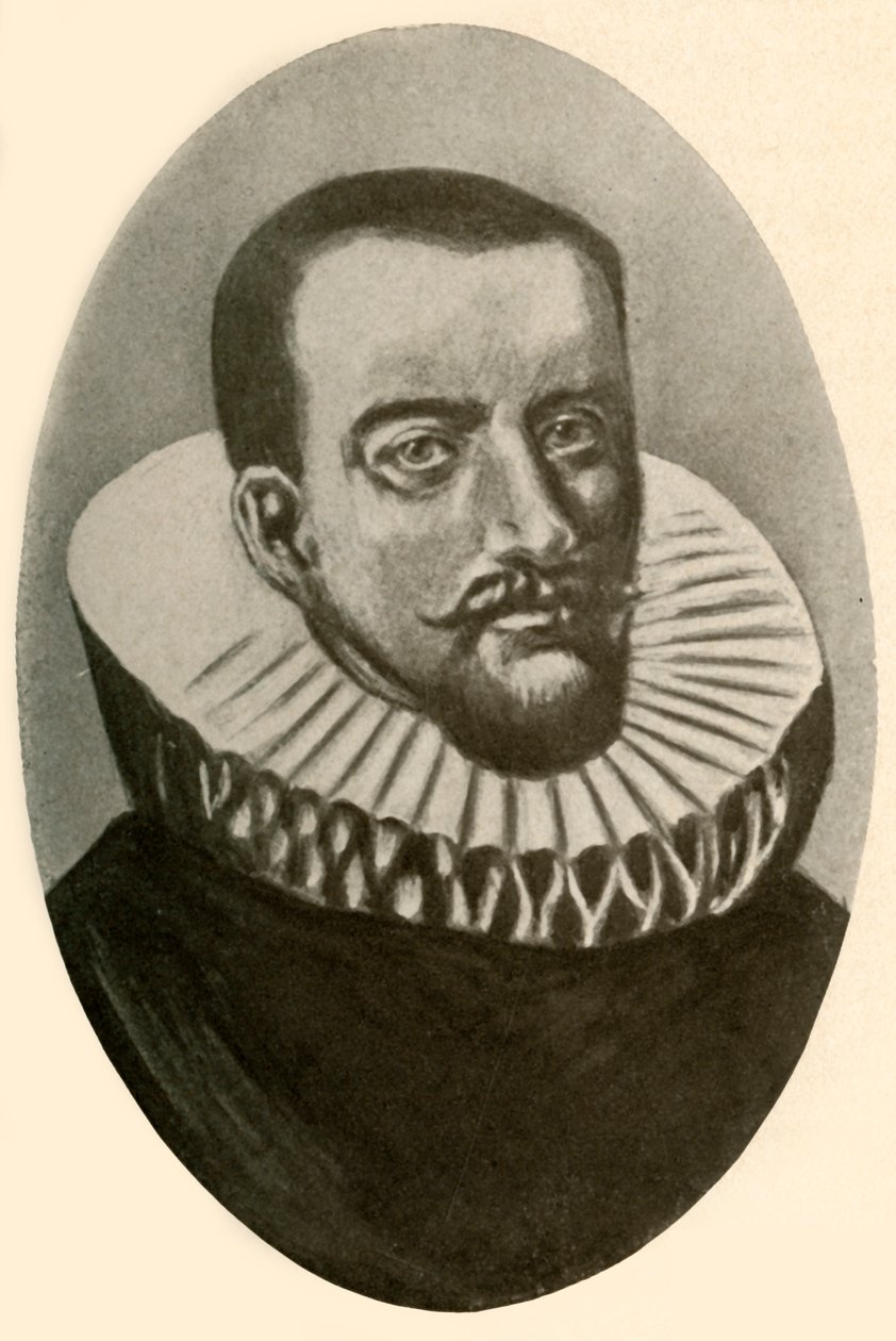 Retrato de Henry Hudson, navegador inglês em plissado, 1609, 1937. de Unbekannt