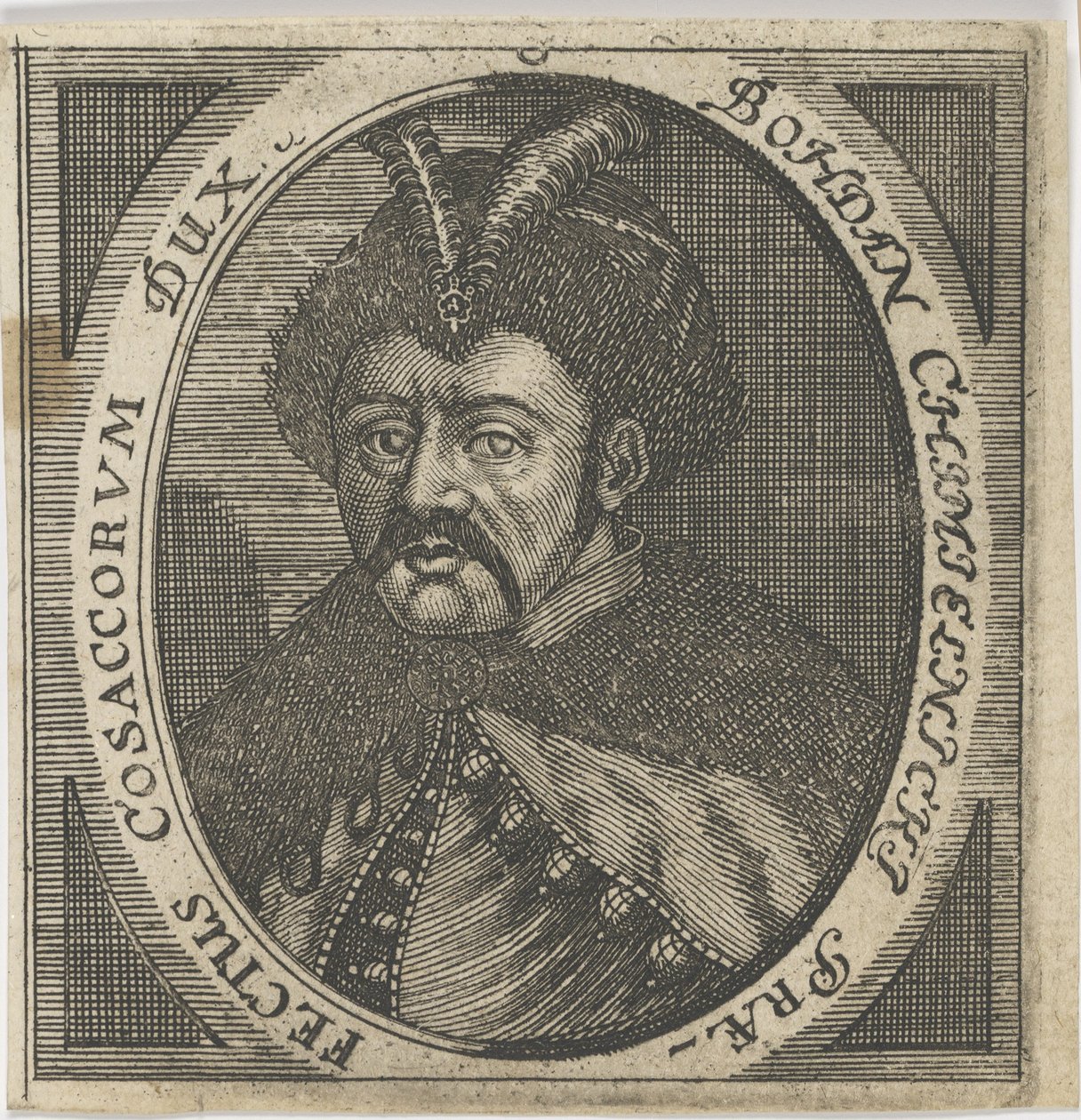 Retrato de Hetman Bohdan Khmelnytsky 1595-1657, depois de 1650. de Unbekannt
