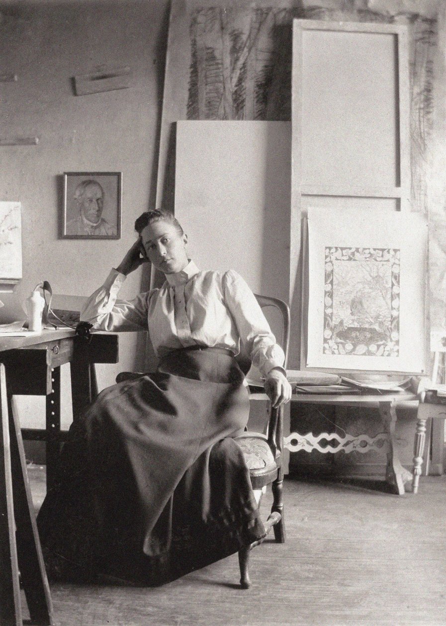 Retrato de Hilma af Klingt 1862-1944, c. 1900 de Unbekannt