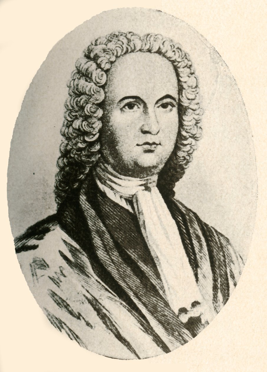 Retrato de James Logan, de peruca e manto judicial, usado na Pensilvânia, 1745, 1937. de Unbekannt