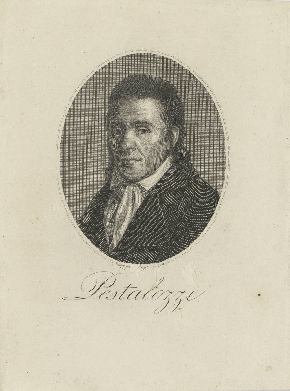 Retrato de Johann Heinrich Pestalozzi 1746-1827, 1805. de Unbekannt