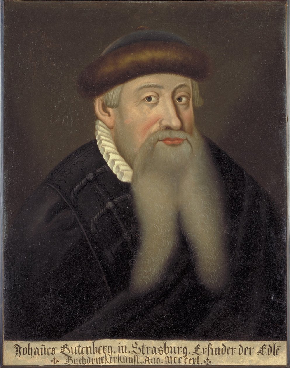 Retrato de Johannes Gutenberg, início do século XVII. de Unbekannt