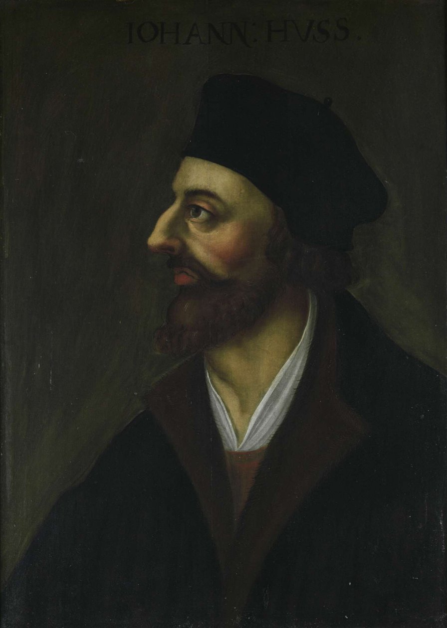 Retrato de John Hus, século XVII de Unbekannt
