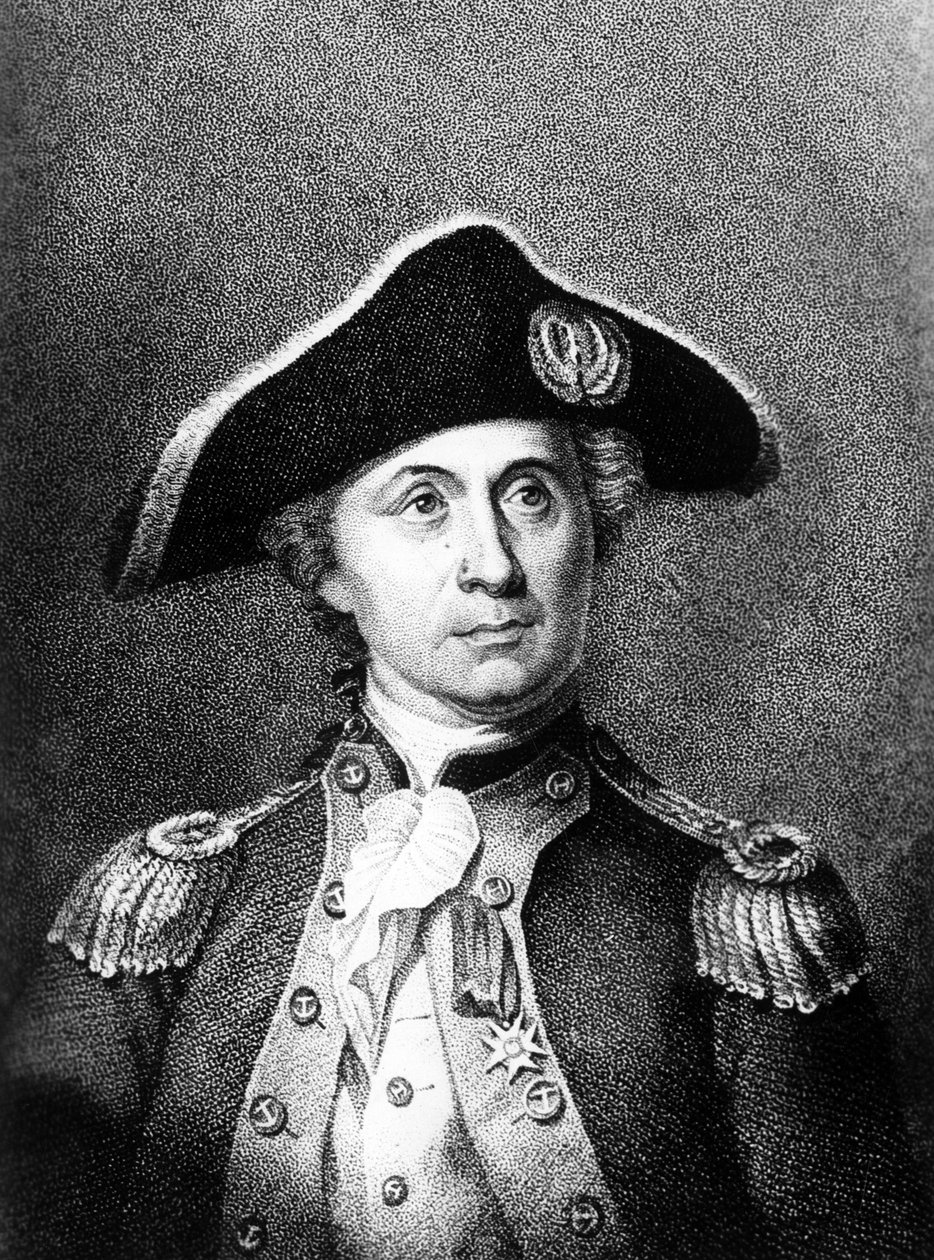 Retrato de John Paul Jones (1749-1792), marinheiro escocês que participou da Revolução Americana - Retrato de John Paul Jones (1749-1792), marinheiro escocês que participou da Revolução Americana de Unbekannt